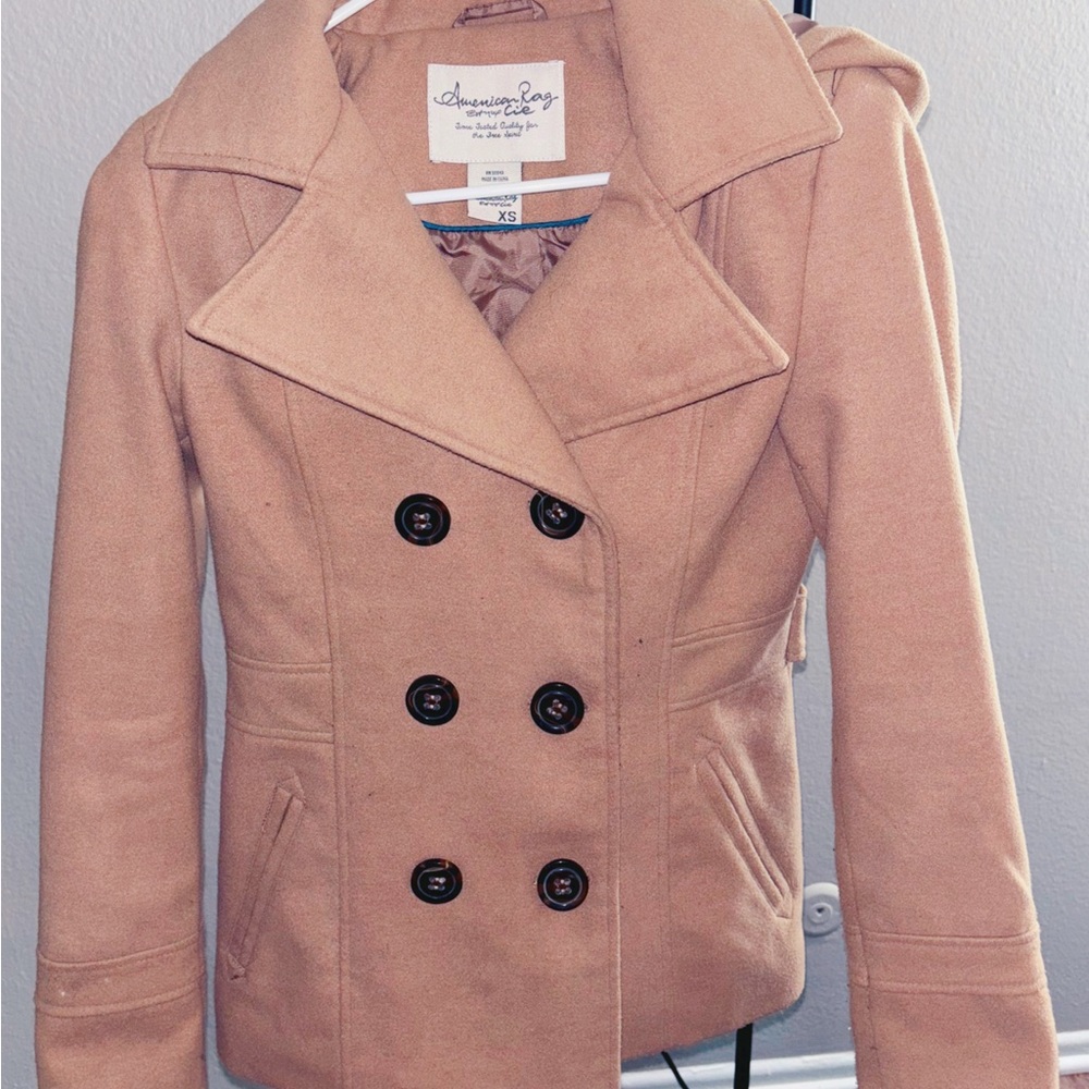 American Rag Tan Peacoat Classic Tailored Design
